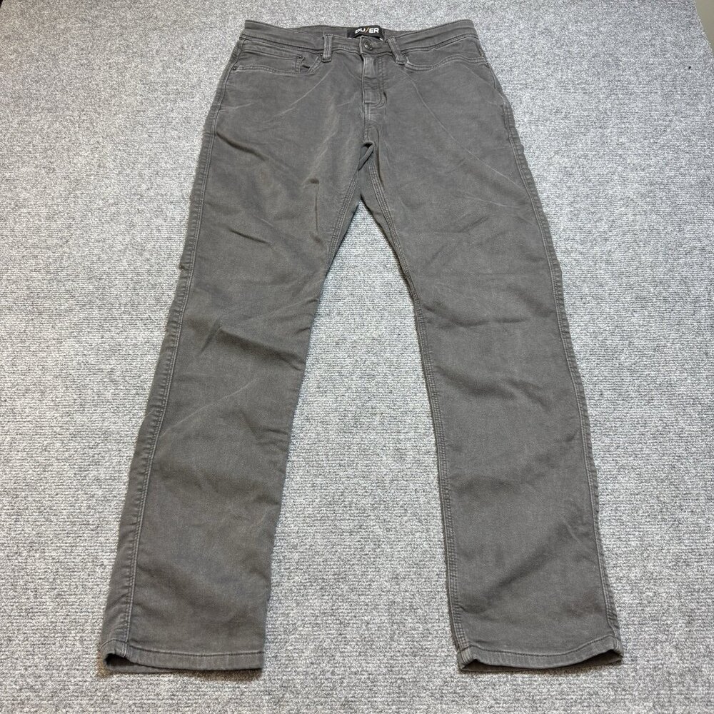 DU/ER Duer Mens Pants 32x32 (Fits 30x31) N2X Slim Fit Jeans‎ Gray Odor Resistant